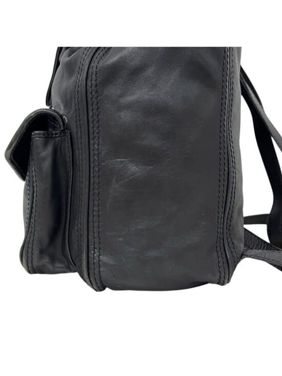 Bottega Veneta Backpack Black Intrecciato Leather